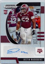 2020 Panini Prizm Draft Picks Silver Auto #177 Justin Madubuike RC Texas A&M