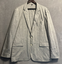 J. Crew Ludlow Somelos Sport Coat Unstructured Blazer Mens 44R Gray Cotton