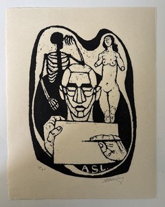 HARRY STERNBERG - Woodcut Art Limited Artist Signed 12 3/4” x 10” Social Realism