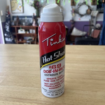Tink's Natural #69 Doe In Rut Hot Shot Mist 3 Oz Spray Estrous Buck Lure