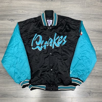 Vintage Starter Rancho Cucamonga Quakes Satin BASEBALL Jacket XXL RARE MEN BLACK