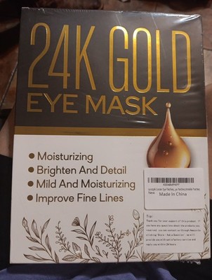24K Gold Eye Mask for moisturizing, brighten & detail, moisturizing