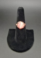 Copper Vintage Mother of Pearl Button Ring