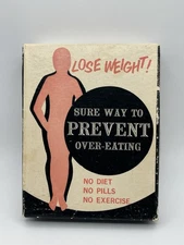 Vtg 1965 “Lose Weight” Gag Gift- Sure Way To Prevent Overeating-Chicago, Il