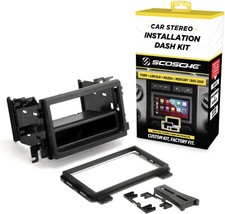 Double DIN Radio Install Dash Kit with Pocket for Ford