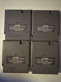 Lot Of 4 NES Games Mario - Dr Mario - Teenage Mutant Ninja Turtles - Wheel