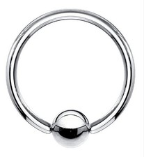 Two 10g 1/2 6mm Ball Captive Bead Ring ear nose ring surgical steel 316L Gift