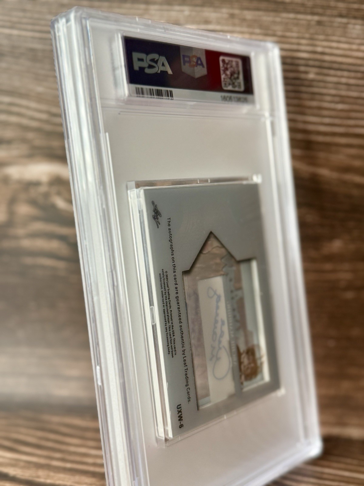 2024 Leaf Ultimate Peyton Archie Manning Dual Auto Window to the Past 1/6 PSA 8 view 2