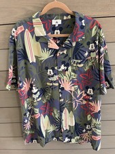 Disney Mickey Mouse Men's Button Up Shirt All Over Print Size XL