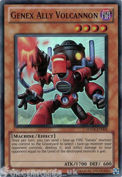 HA04-EN004 Genex Ally Volcannon Super Rare UNL Edition Mint YuGiOh Card