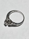 vntg used sterling silver diamond ring marked tested size 6.75 3.3gr — photo 2