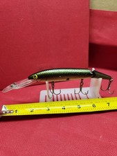 Vintage REBEL Classic Smooth" Large Jointed Spoonbill Minnow Diving Fishing Lure
