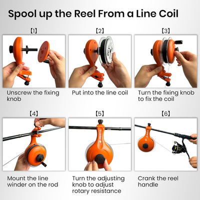 Fishing Line Winder Reel Spooler with Unwinding System Spool
