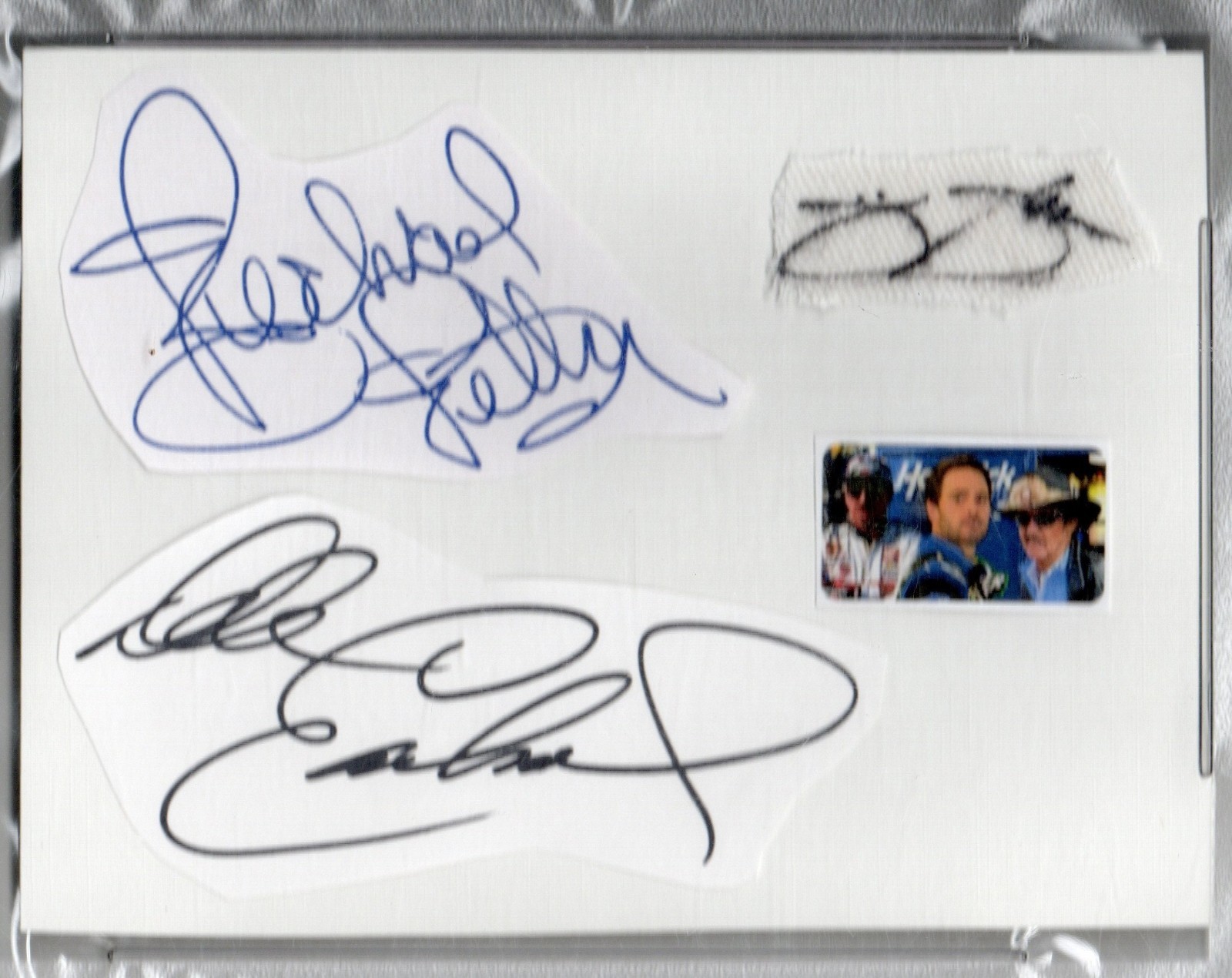 DALE EARNHARDT, RICHARD PETTY & JIMMIE JOHNSON AUTOGRAPHED CUTS PSA Slabbed Rare view 2
