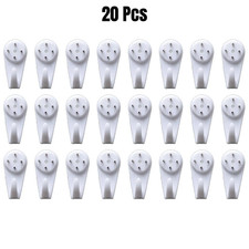 40mm Heavy Duty Hard Wall Hanging Hooks Strong White Nail Fixing Picture Hook