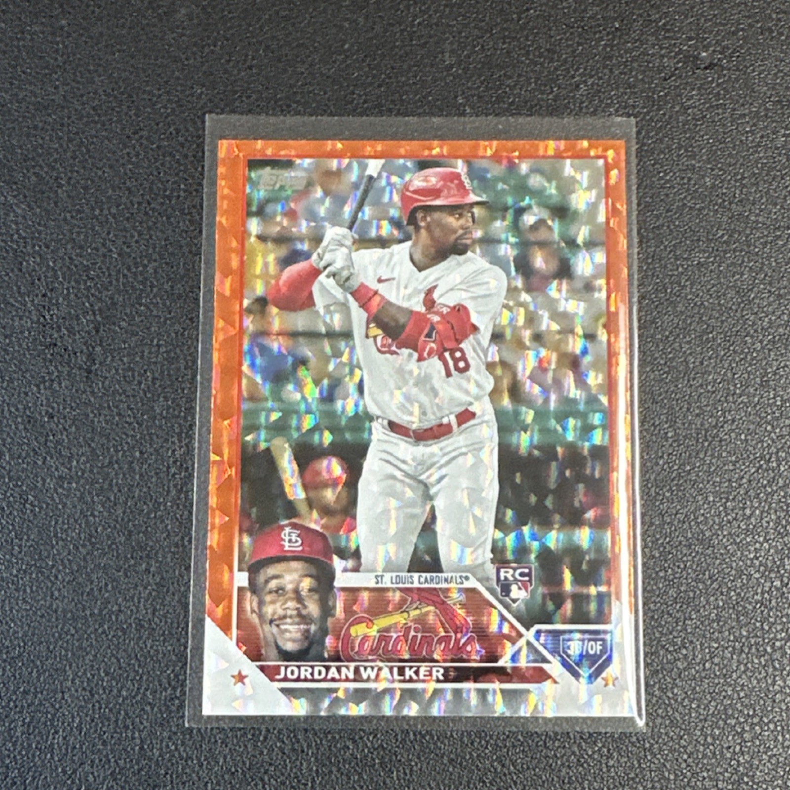 Topps Series 2 Orange Foil Rookie Jordan Walker #344 Cardinals 2023 /299