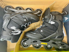 Rollerblade Zetrablade Men's Skates in Black/Silver 80mm, Size 9- NEW/BOX DAMAGE