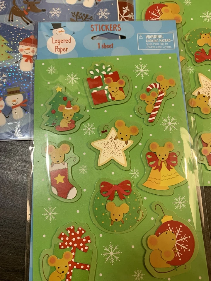 Лот из 15 первоклассных наклеек American Greetings рождественские эпоксидные многослойные подарочные печати - Изображение 4 из 4