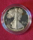 1oz 1990 S American Eagle Walking Liberty Dollar Proof With COA