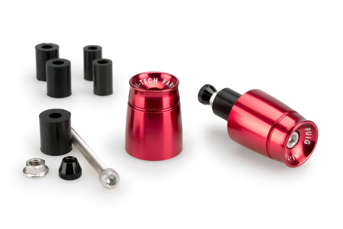 Puig Sport Universal Bar Ends - Fits Hollow Bars | Red