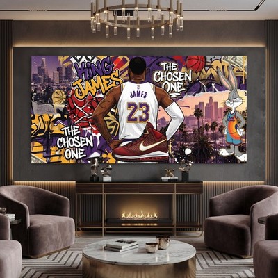 Pop-Art/Graffiti NBA Michael Jordan, Chicago Bulls Nummer 23 Basket-bal Wandbild