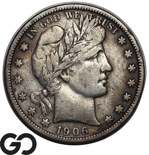 1906-S Barber Half Dollar, Choice VF San Francisco Mint Issue