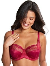 Image of Panache Clara Full Cup Bra 7255 Underwired Non Padded Bra Orchid Red