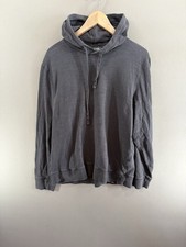 Faherty Sunwashed Slub Hoodie Pullover Men's Large Granite Gray Cotton