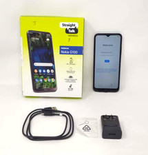 Grade C Straight Talk Nokia G100 32GB 6.5" 3GB RAM 13MP Prepaid Phone - Read