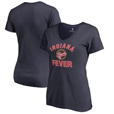 Women's Navy Indiana Fever Overtime V-Neck T-Shirt