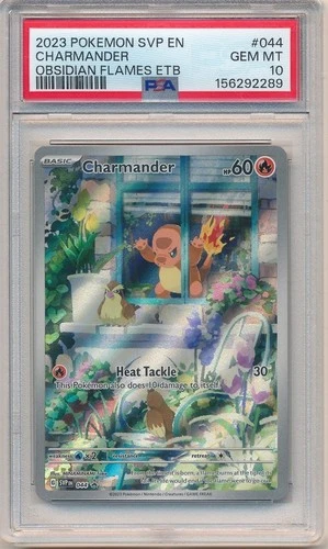 2023 POKEMON SVP EN OBSIDIAN FLAMES ETB CHARMANDER #044 PSA 10 GEM MINT