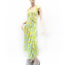 ASTR The Label Vintage Maxi Dress Bias Cut Ruffle Floral Print Short Sleeve S