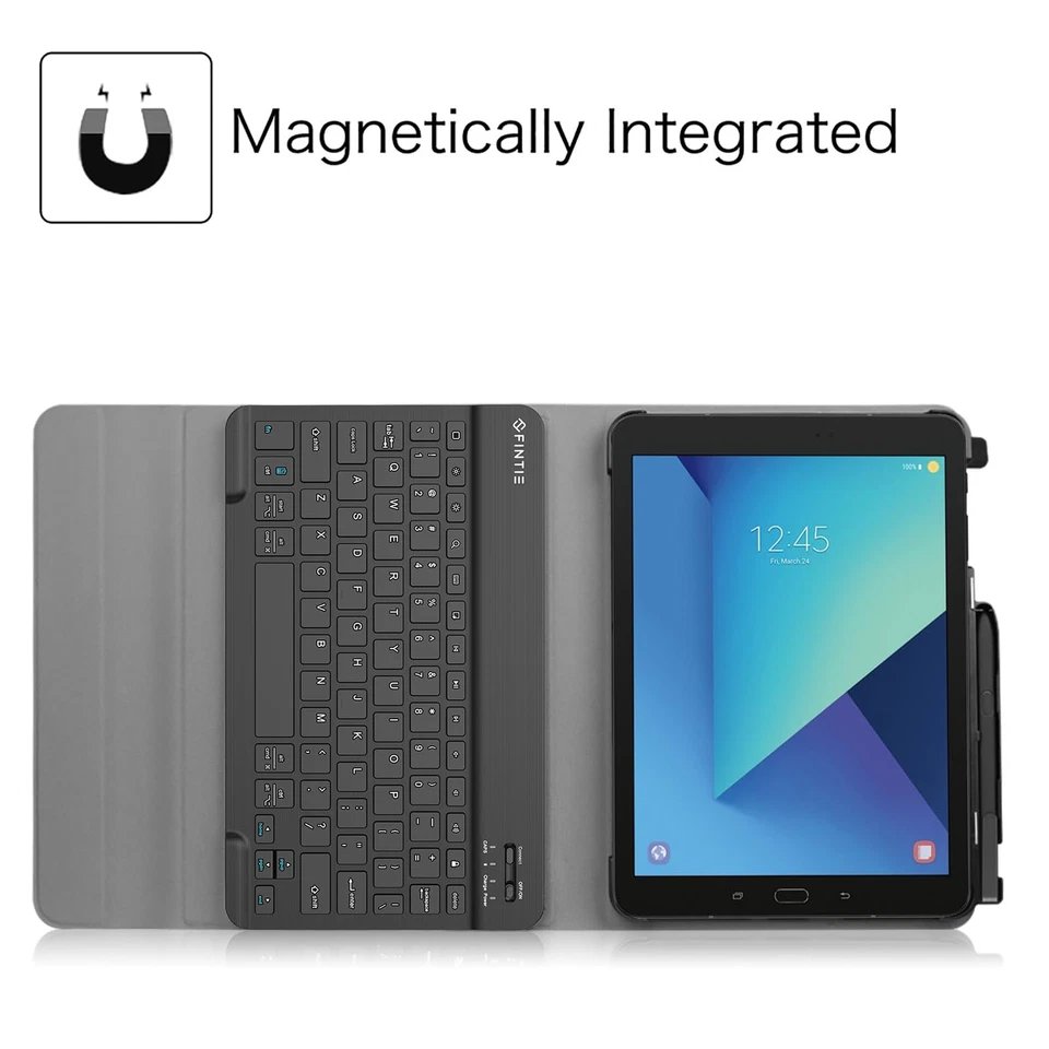 Funda Teclado Tab S3 9.7, Teclado Bluetooth Desmontable, Negro Foto 3 de 4