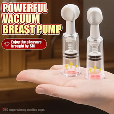 1 Pair Breast Nipple Sucker Pump Clitoral Sucking Vacuum Pump for Female Male