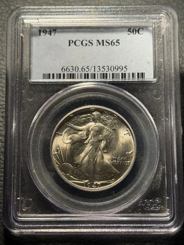 1947 Walking Liberty Silver Half Dollar PCGS MS65