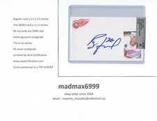 Ray Sheppard Detroit Red Wings AUTOGRAPH AUTO SIGNED INDEX HOCKEY CARD 100% COA