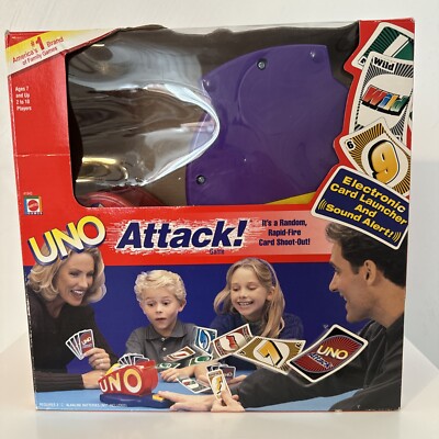 UNO Attack Card Game With Electronic Card Launcher 1999 Mattel