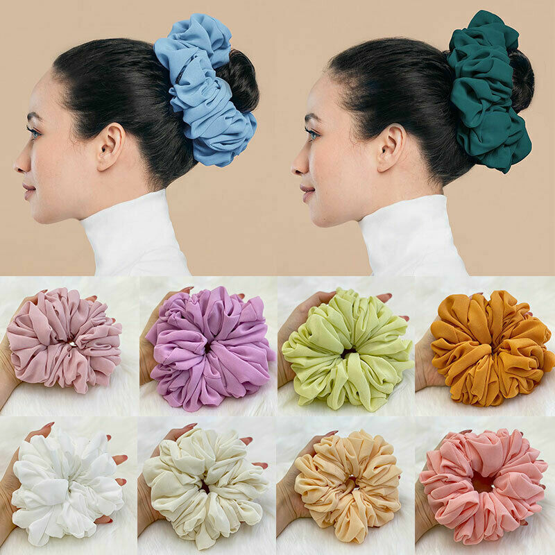 Muslim Bunch wholesale Large Hair Tie Women Scru Hijab Fixed price for sale Band Rubber Chiffon
