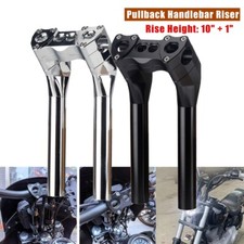 Morsetto 1-1/4" rialzo manubrio stile Club Pullback 10"+1" per Harley Dyna Softail