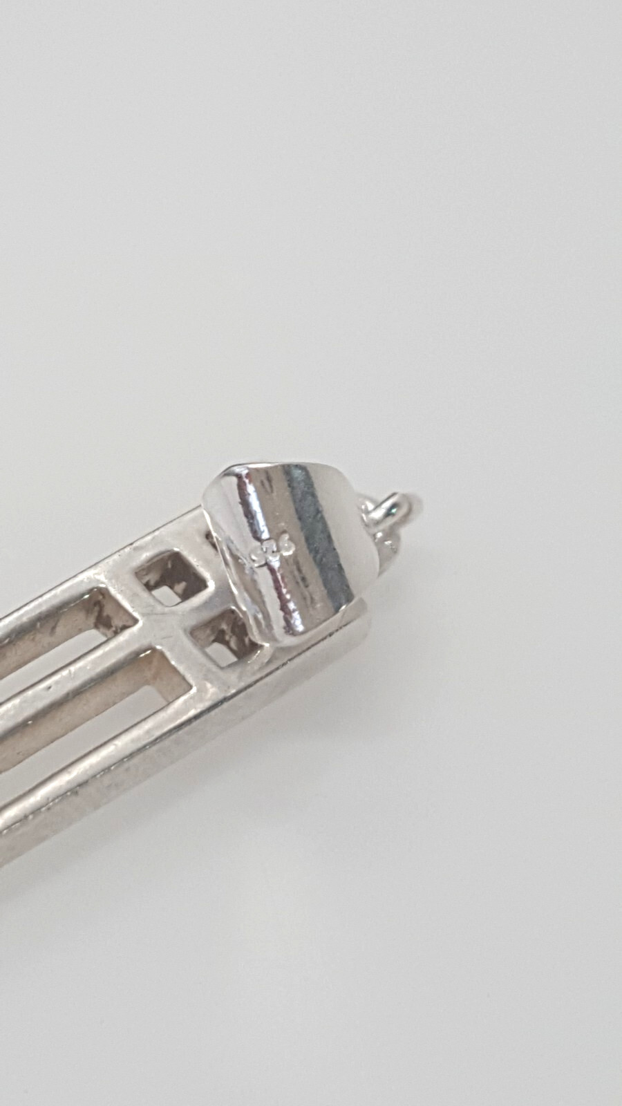 Gorgeous Sparkling Artistic Rectangle Pendant 925… - image 20