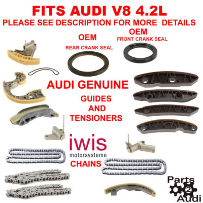 AUDI a6, S4 4.2 Engine Timing Chain Guides Tensioners Seals set Allroad ...