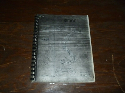 Simon AT40C Constructor Boom Aerial Lift Parts Catalog Manual xz