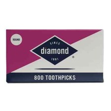Diamond Round Tip Toothpicks - For Teeth Appetizers Crafts - 800 Count