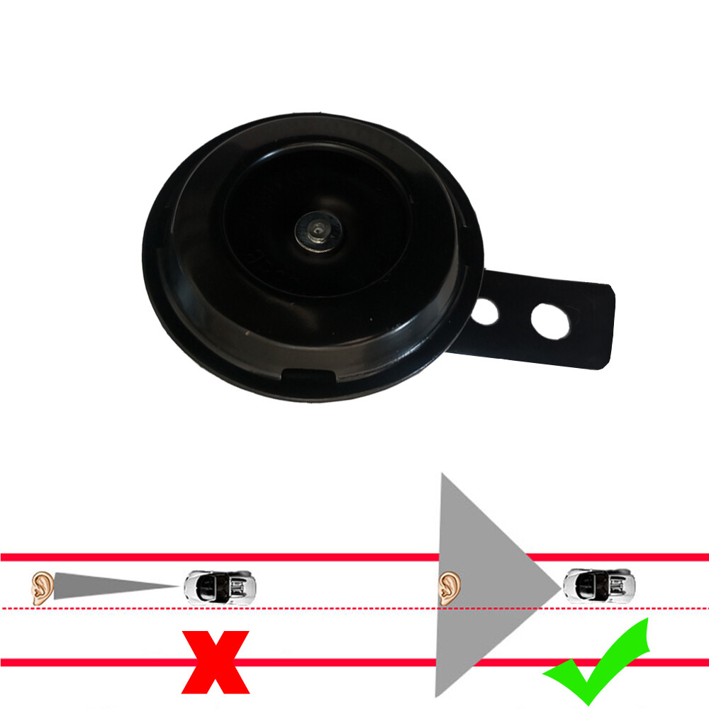 Universal 36V 48V Electric Horn For Motorcycles &amp; E-Bikes - Loud 105dB Waterproof Speaker, 70mm ABS Design