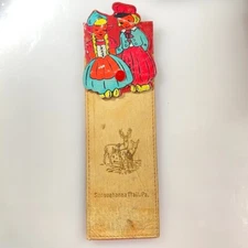 Vintage Susquehanna Trail Leather Pencil Case Pennsylvania Dutch Souvenir