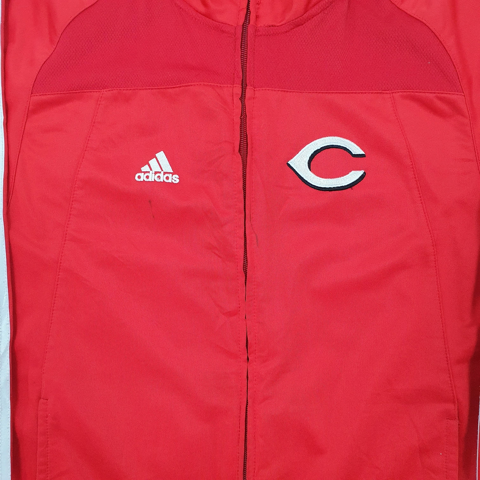 ADIDAS Full Zip MLB Baseball Cincinnati Reds Jumper Sweatshirt Mens XS image 4