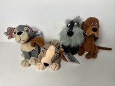 Disney Store "Lady  the Tramp, Jock,  Trusty" Plush Bean Bag set of 4