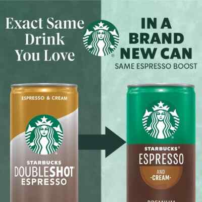 Starbucks Ready to Drink Coffee, Espresso & Cream, 6.5oz Cans (12