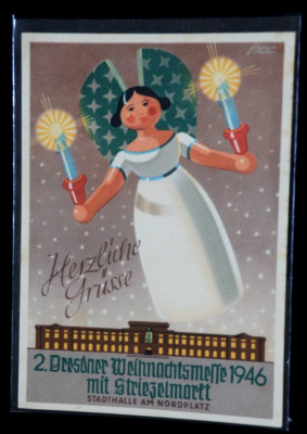 63100 AK 2. Dresdner Weihnachtsmess 1946 Striezelmarkt Stadthalle am Nordplatz