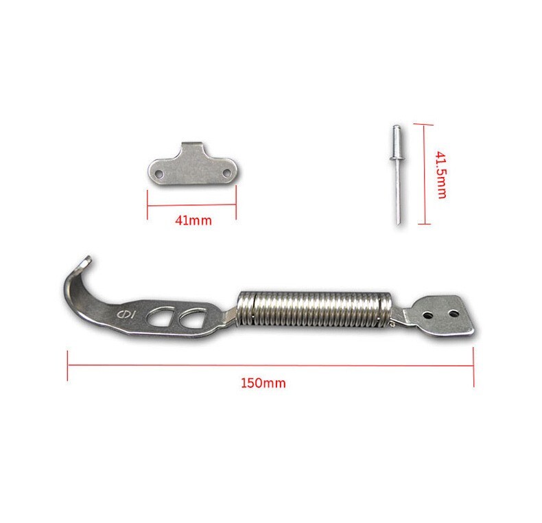 Stainless Steel Car Racing Mount Hook Pin Lock Kit Latch Spring